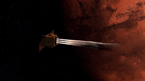 Al-Amal har ankommet Mars*